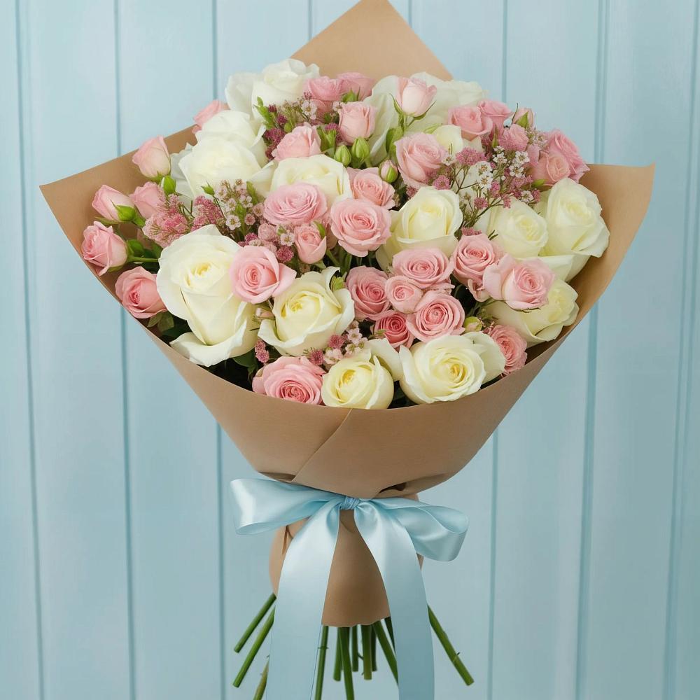 Букет цветов из: Розы в Высоком