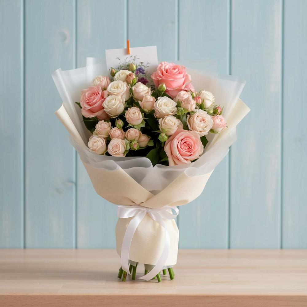 Букет цветов из: Розы в Высоком