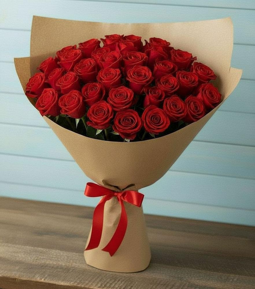 Букет Красные розы Милано в Высоком