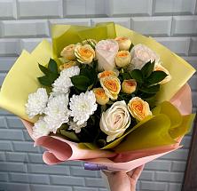 Букет цветов из:  Розы и Хризантемы #REPLACE_PRED# Высоком