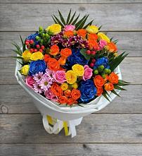 Букет цветов из:  Розы и Хризантемы в Высоком