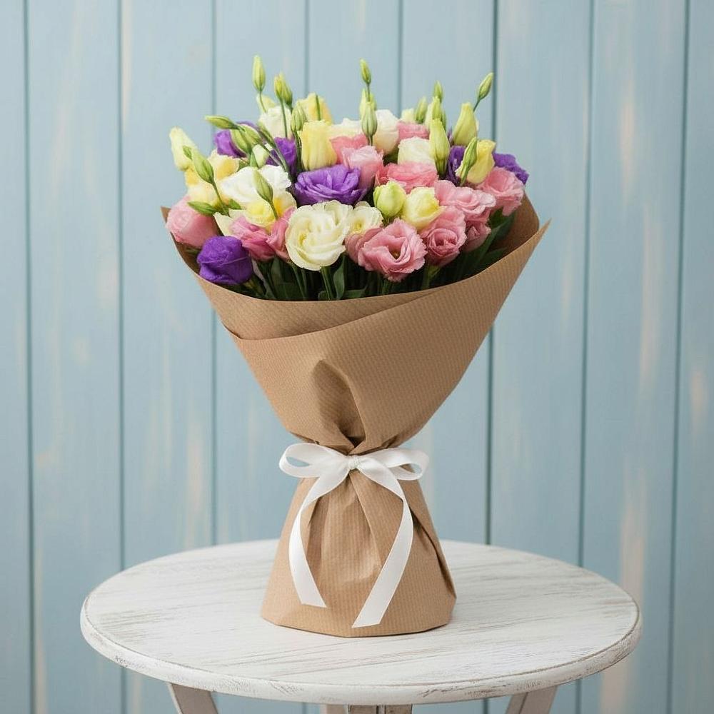 Букет цветов из: Лизиантусы в Высоком