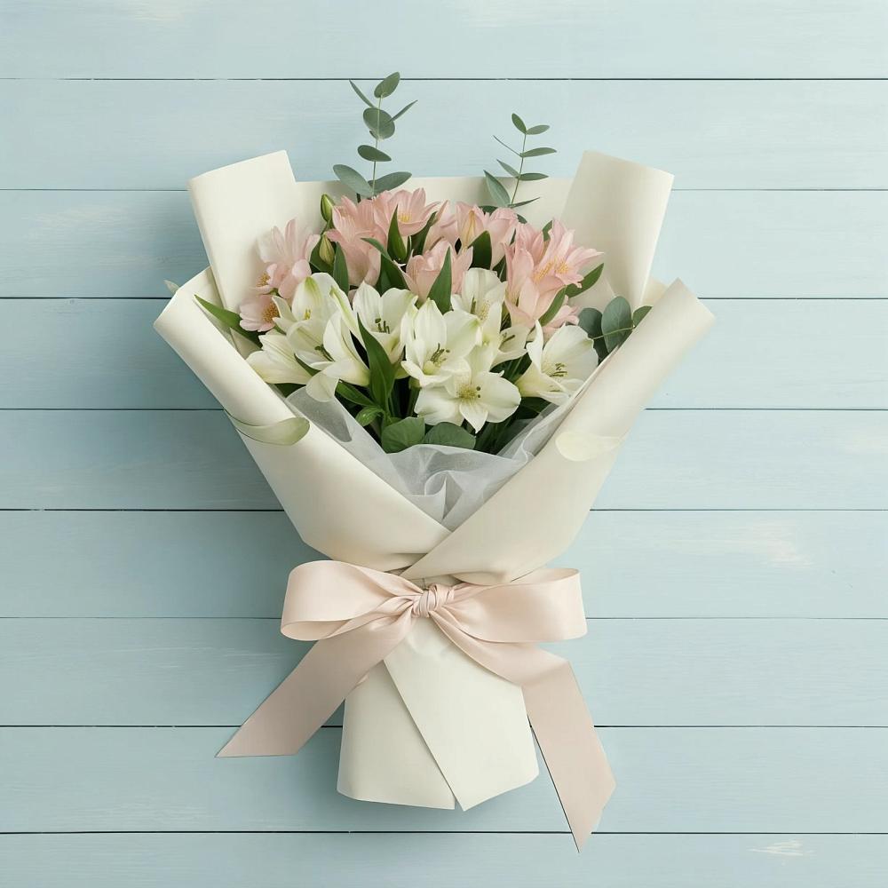 Букет цветов из: Альстромерии в Высоком