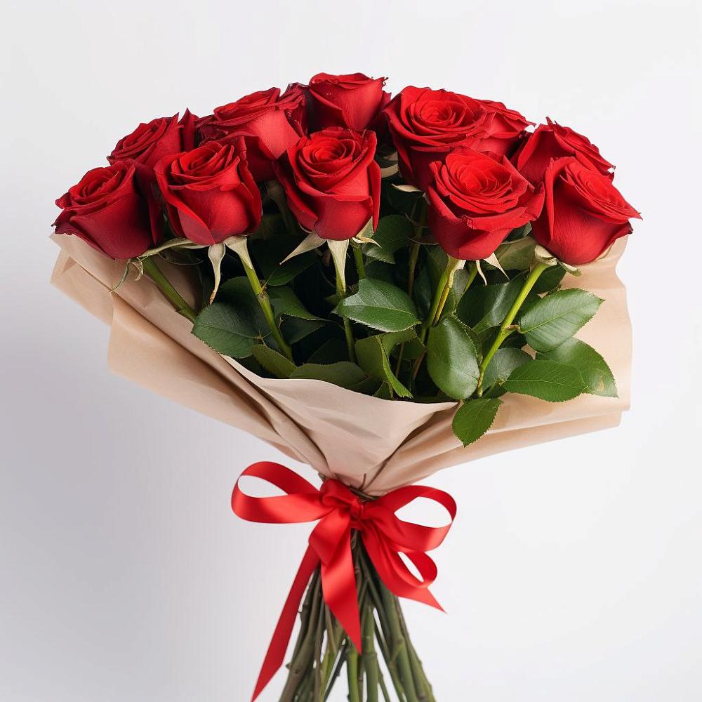 Букет 11 Красных роз Эдлесс Лав в Высоком